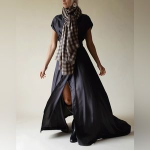 Brunello Cucinelli Cashmere TOBACCO CASHMERE LUREX CHECK SCARF AS88-6